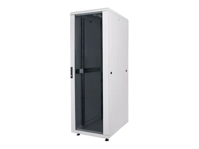 Intellinet Network Cabinet, Free Standing (Standard), 36U, Usable Depth 123 to 573mm/Width 703mm, Grey, Assembled, Max 1500kg, Server Rack, IP20 rated, 19", Steel, Multi-Point Door Lock, One Lock Per Side Panel, Three Year Warranty - Schrank Netzwerkschra