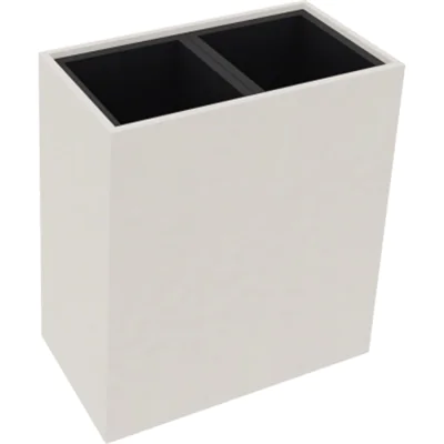 Pflanzgefäß 2er hoch B721xT380H800mm Weiß