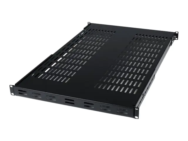 StarTech 19 Schwerlast Fachboden tiefenverstellbar für Serverschrank mit Lüftungsschlitzen - bis 80 Kg und verstellbar 480 - 960mm - Rack - Regal - Schwarz - 1U - 48.3 cm (19") - für P/N: CABSCRWS1224, RK1536BKF, RK1836BKF, RK3236BKF, RK4236BKB, RK4242BK2