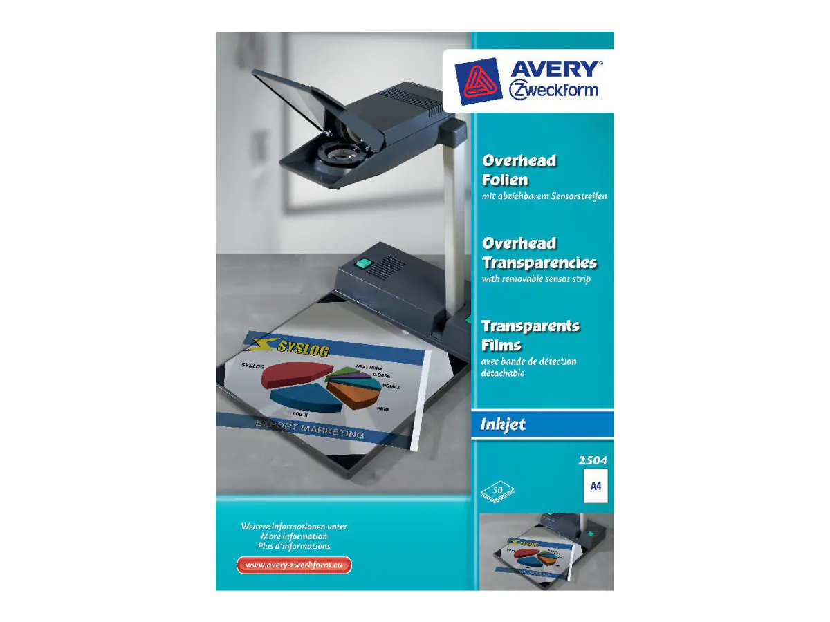 Avery Zweckform Avery - A4 (210 x 297 mm) 50 Stck. transparente 2504