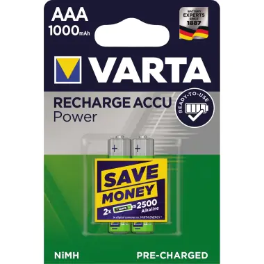 Varta Akku Ready2Use 5703301402 AAA Micro HR03 1.000mAh 2 St./Pack.
