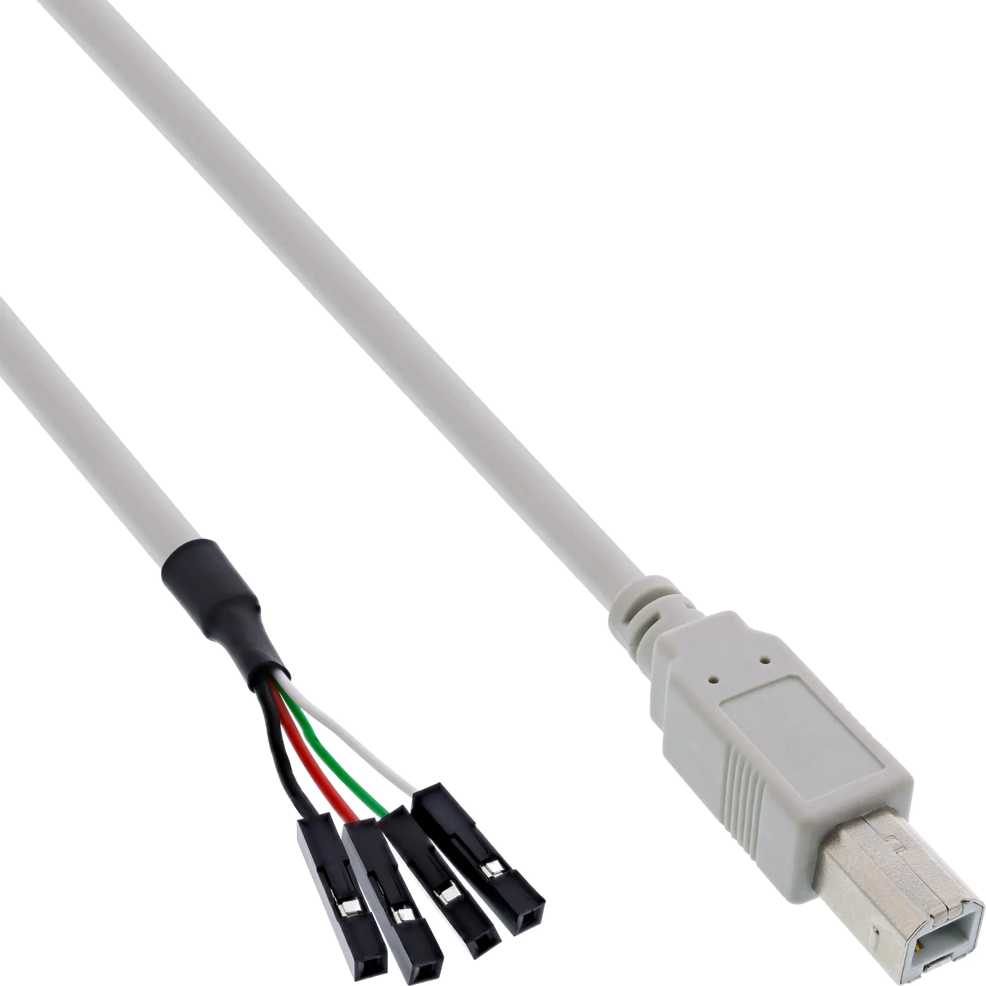 InLine - USB-Kabel intern auf extern - 4-Pin-USB 2.0-Header (W) zu USB Typ B (M) - 40 cm - beige