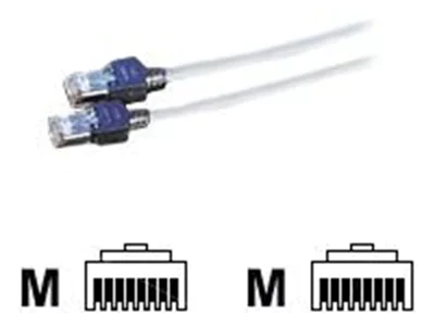 Secomp DRAKA - Patch-Kabel - RJ-45 (M) zu RJ-45 (M) - 1 m - SFTP - CAT 5e - halogenfrei, geformt - Grau