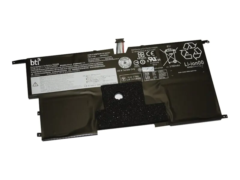 BTI Laptop-Batterie - Lithium-Polymer - 3355 mAh - für Lenovo ThinkPad X1 Carbon (3rd Gen) 00HW003-BTI