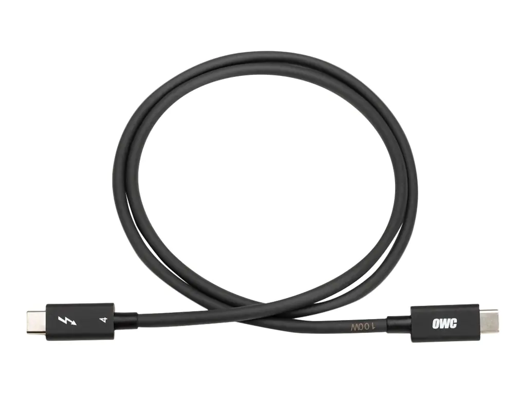 OWC - USB-Kabel - 24 pin USB-C (M) zu 24 pin USB-C (M) - USB4 / Thunderbolt 3 / Thunderbolt 4 - 20 V - 5 A - 2 m - 8K Unterstützung - Schwarz