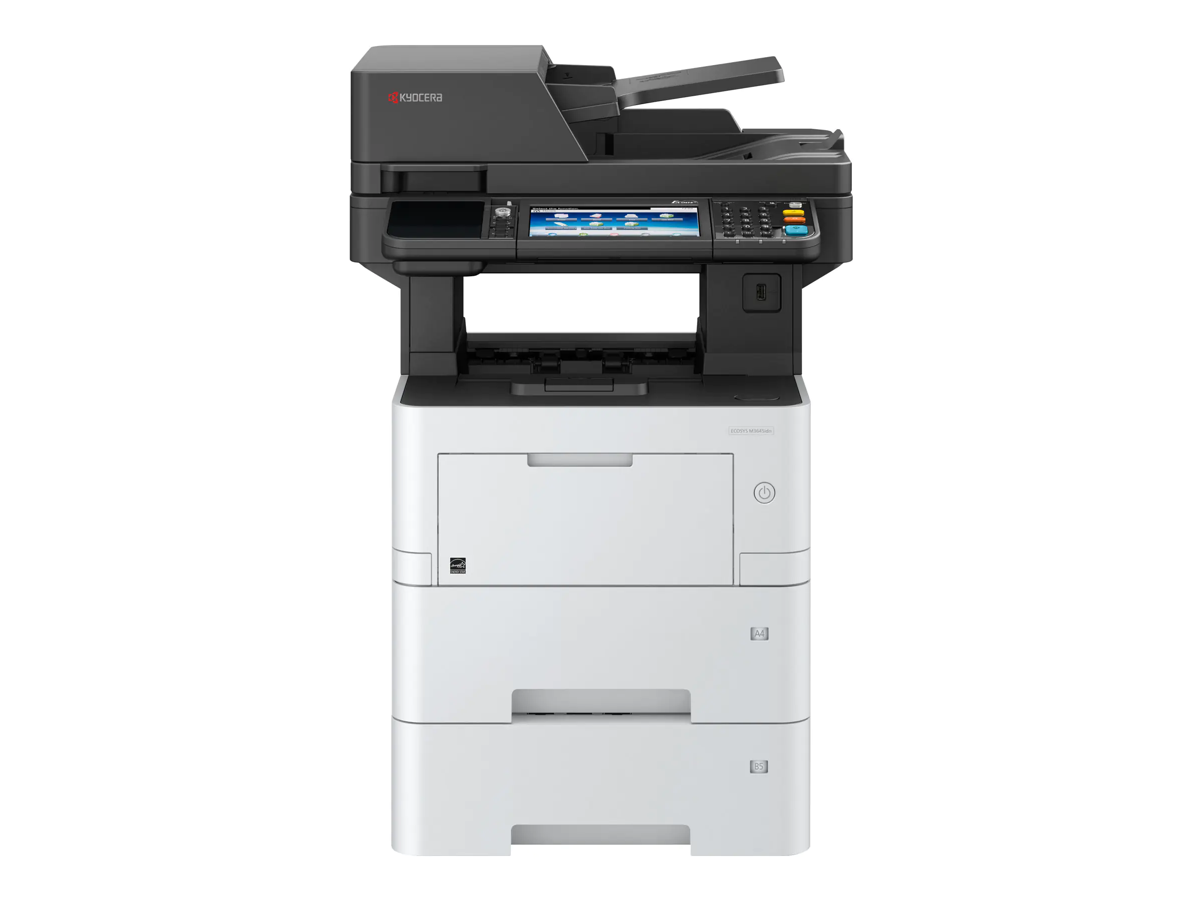 Kyocera ECOSYS M3645IDN - Multifunktionsdrucker - s/w - Laser - A4 (210 x 297 mm), Legal (216 x 356 mm) (Original) - A4/Legal (Medien) - bis zu 45 Seiten/Min. (Kopieren) - bis zu 45 Seiten/Min. (Drucken) - 600 Blatt - 33.6 Kbps - USB 2.0, Gigabit LAN, USB