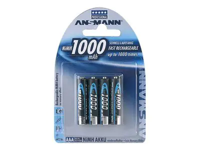 Ansmann Akku NiMH AAA Micro LR03 1000 mAh 1,2V 2er Blister 5030892