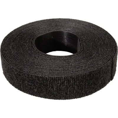 Klettband 5m unperf. sw