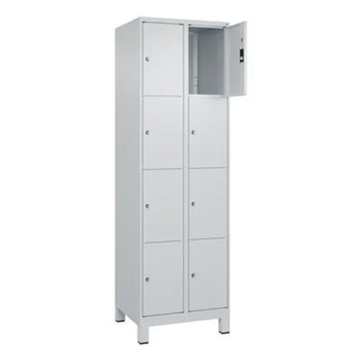 C+P Schließfachsystem Classic PLUS 8 Fächer Stahl lichtgrau