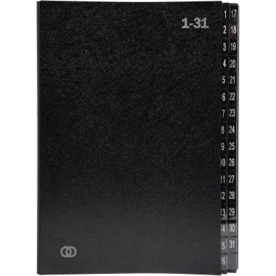 Soennecken Pultordner oeco DIN A4 1-31 Recyclingkarton schwarz 31 Fächer