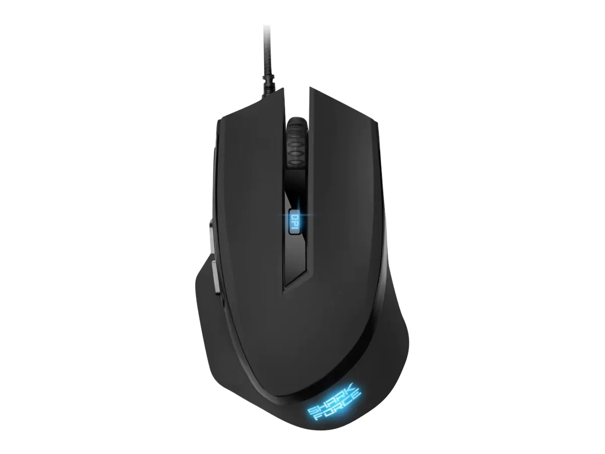 Sharkoon SHARK Force II - Maus - optisch - 6 Tasten - kabelgebunden - USB - Schwarz
