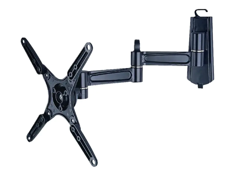 TECHly - Befestigungskit (Wandplatte, 3 Gelenke, Halterung für Display) - für Flachbildschirm - Aluminium - Schwarz - Bildschirmgröße: 33-94 cm (13"-37")