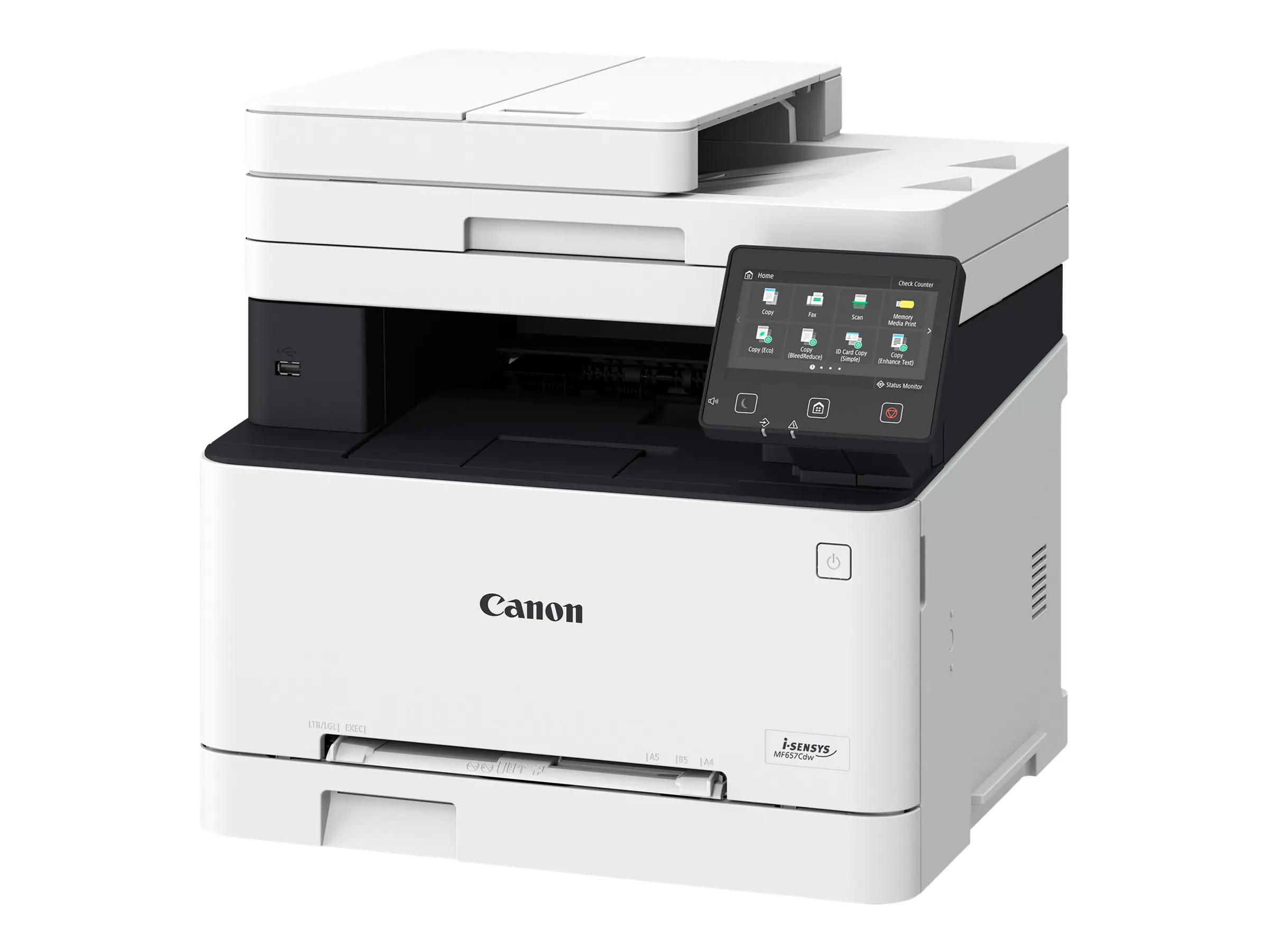 Canon i-SENSYS MF657Cdw - Multifunktionsdrucker - Farbe - Laser - A4 (210 x 297 mm), Legal (216 x 356 mm) (Original) - A4/Legal (Medien) - bis zu 21 Seiten/Min. (Kopieren) - bis zu 21 Seiten/Min. (Drucken) - 250 Blatt - USB 2.0, Gigabit LAN, Wi-Fi(n), USB