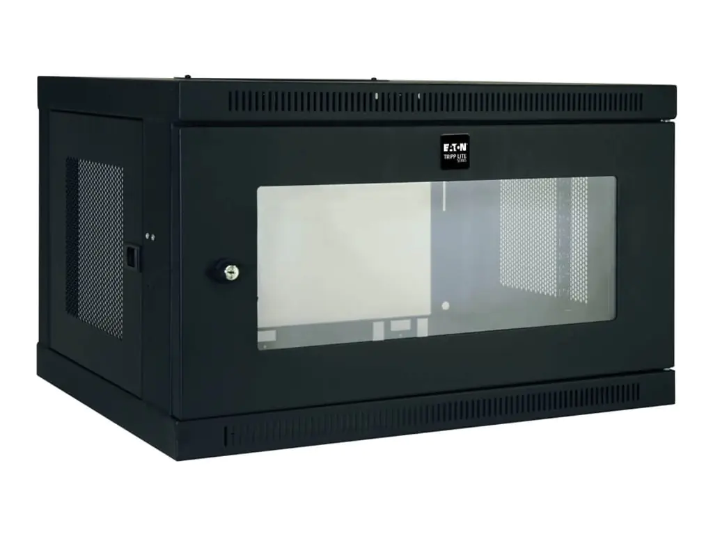 Tripp Eaton Tripp Lite Series 6U Wall Mount Rack Enclosure Server Cabinet w/ Acrylic Window - Schrank Netzwerkschrank - geeignet für Wandmontage - Schwarz - 6U - 48.3 cm (19") SRW6UG