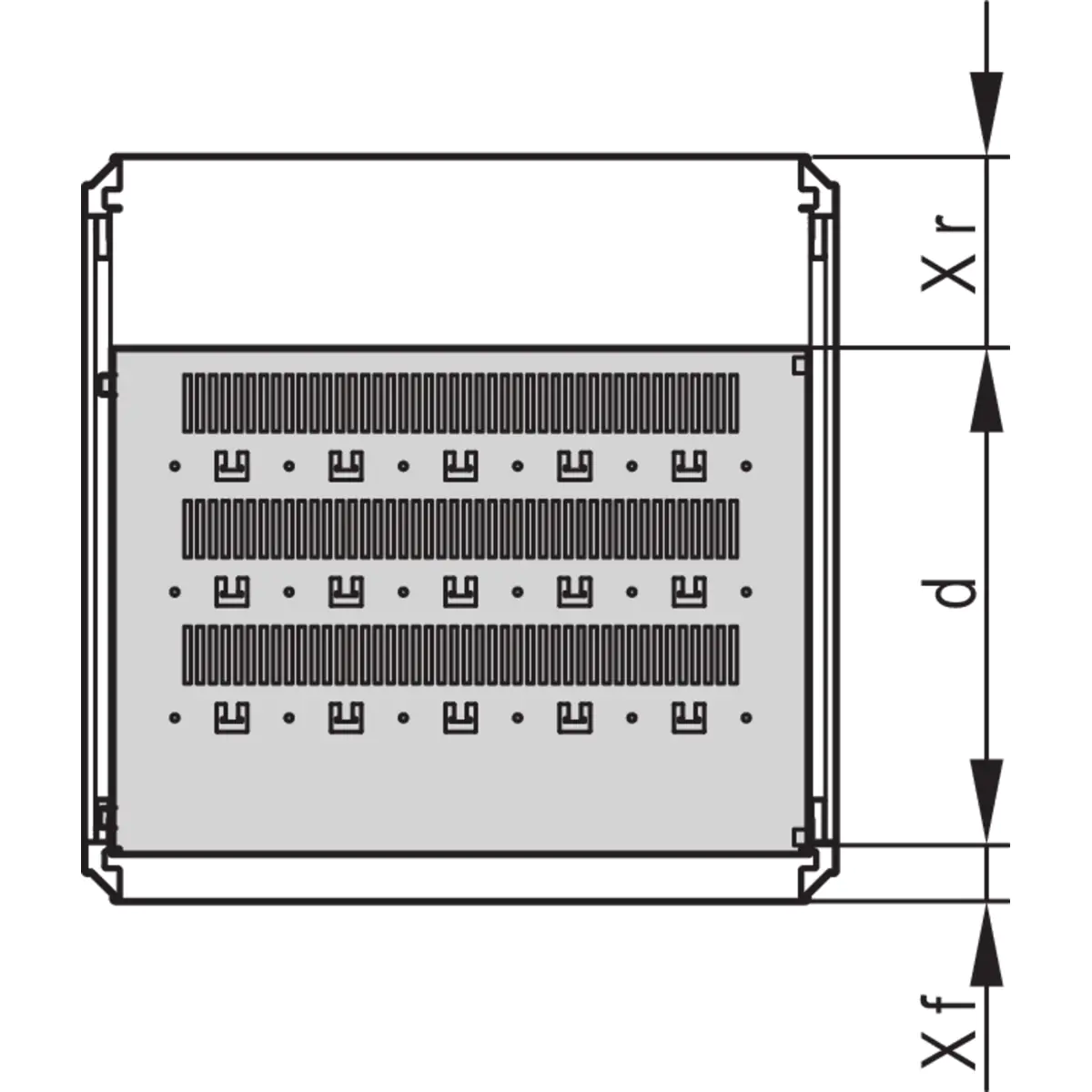 Schroff - Rack - Regal - RAL 7035 - 1U