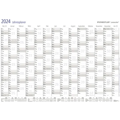 STAEDTLER Jahresplaner Lumocolor 641 YP-1DE 84x60cm schwarz