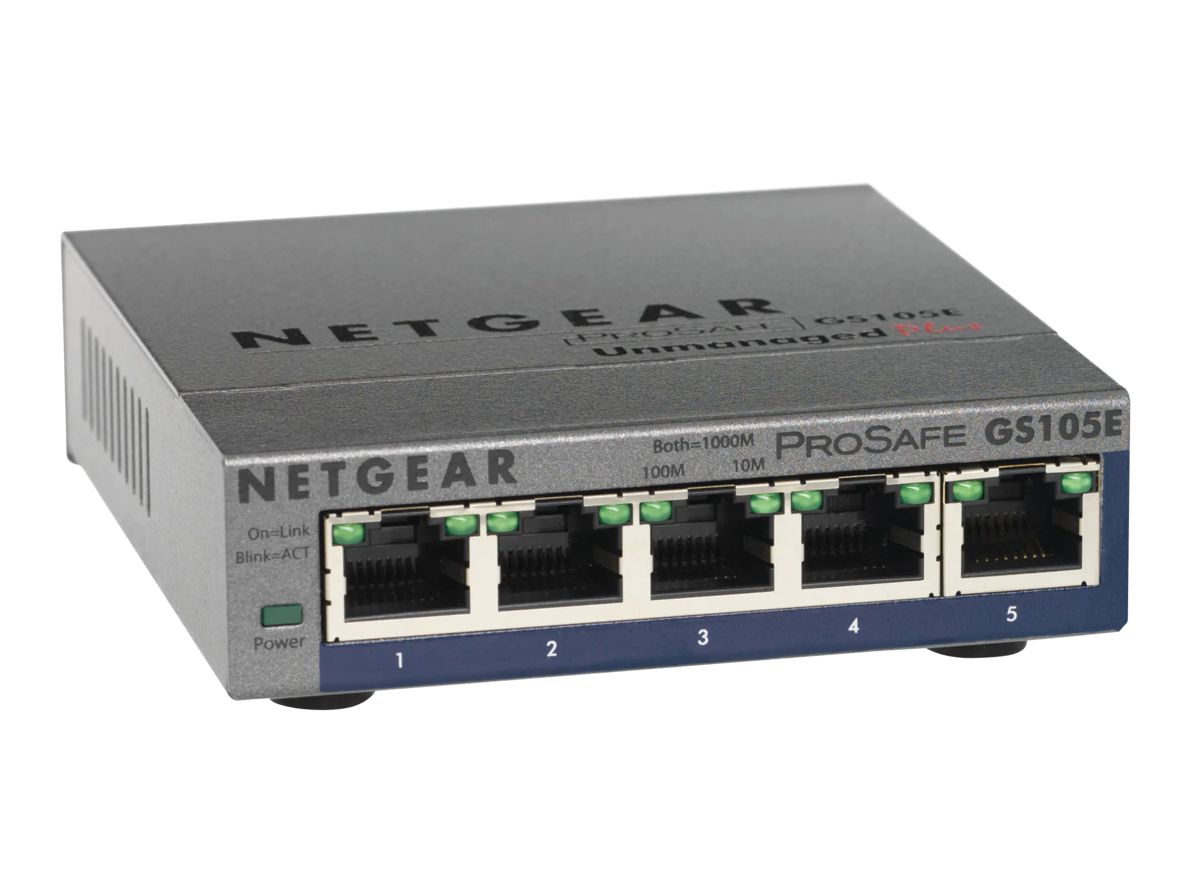 Netgear Plus GS105Ev2 - Switch - managed - 5 x 10/100/1000 - Desktop