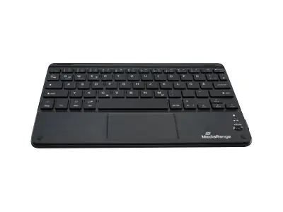 MediaRange MROS130 - Tastatur - mit Touchpad - kabellos - Bluetooth 5.0 - QWERTZ - Deutschland/Österreich/Schweiz - Schwarz
