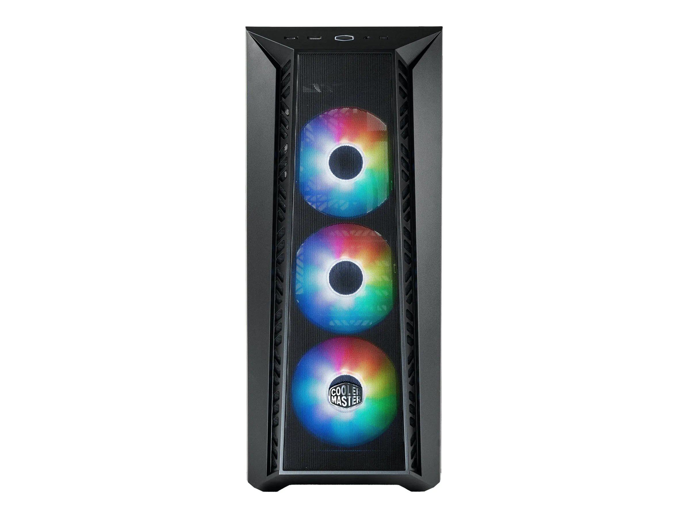 CoolerMaster MasterBox 520 MESH - Mid tower - E-ATX - Seitenteil mit Fenster (gehärtetes Glas) - keine Spannungsversorgung (ATX) - Schwarz - USB/Audio