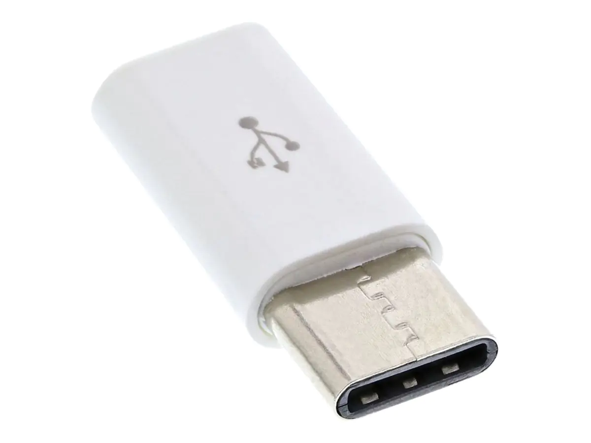 InLine - USB-Adapter - 24 pin USB-C (M) zu Micro-USB Typ B (W) - USB 2.0 - weiß