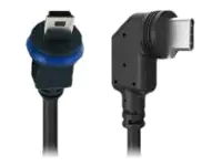 Mobotix - USB-Kabel - 24 pin USB-C (M) gewinkelt zu Mini-USB, Typ B (M) gerade - 1 m - für Mobotix MX-S74A
