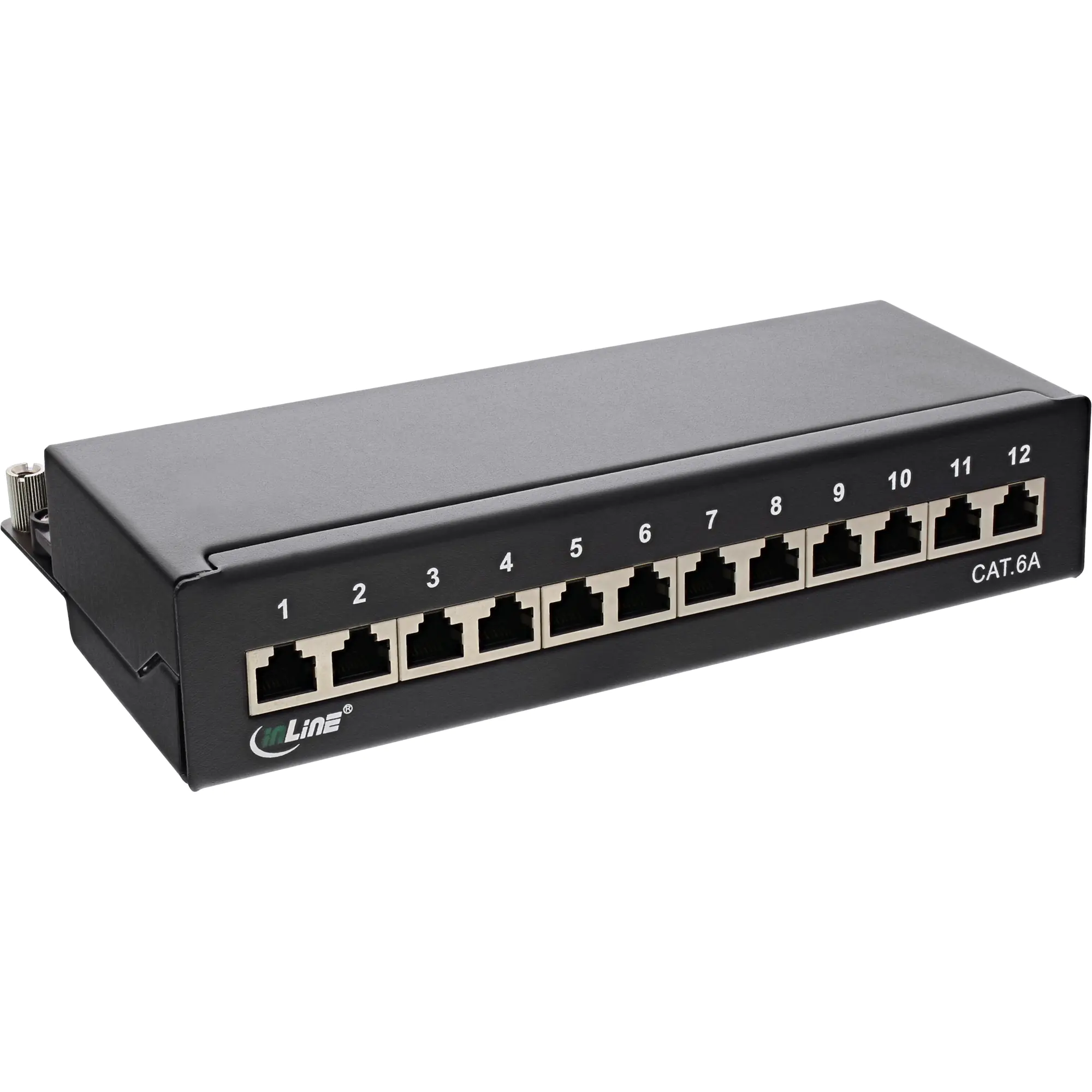 InLine - Patch Panel - Tisch montierbar, geeignet für Wandmontage - RJ-45 X 12 - Schwarz, RAL 9005