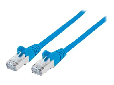 Intellinet Network Patch Cable, Cat7 Cable/Cat6A Plugs, 2m, Blue, Copper, S/FTP, LSOH / LSZH, PVC, RJ45, Gold Plated Contacts, Snagless, Booted, Polybag - Patch-Kabel - RJ-45 (M) bis RJ-45 (M) - 2 m - SFTP - CAT 7 (Kabel) / CAT 6a (Anschlüsse) - halogenfr