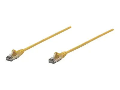 Intellinet Network Patch Cable, Cat6, 5m, Yellow, CCA, U/UTP, PVC, RJ45, Gold Plated Contacts, Snagless, Booted, Lifetime Warranty, Polybag - Patch-Kabel - RJ-45 (M) zu RJ-45 (M) - 5 m - UTP - CAT 6 - geformt, ohne Haken - Gelb