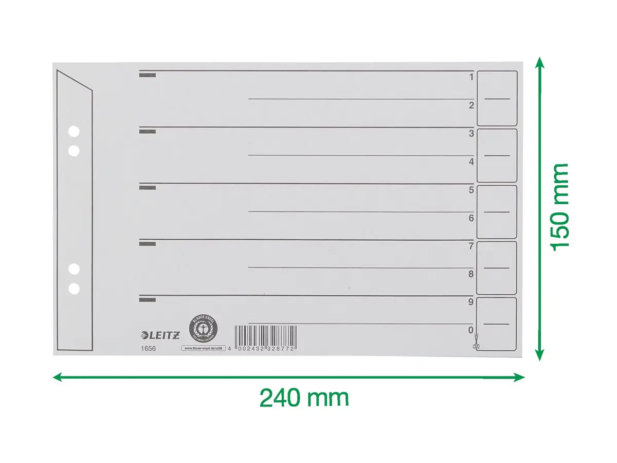 Esselte Leitz Trennelement - für A5 (148 x 210 mm) 16560085