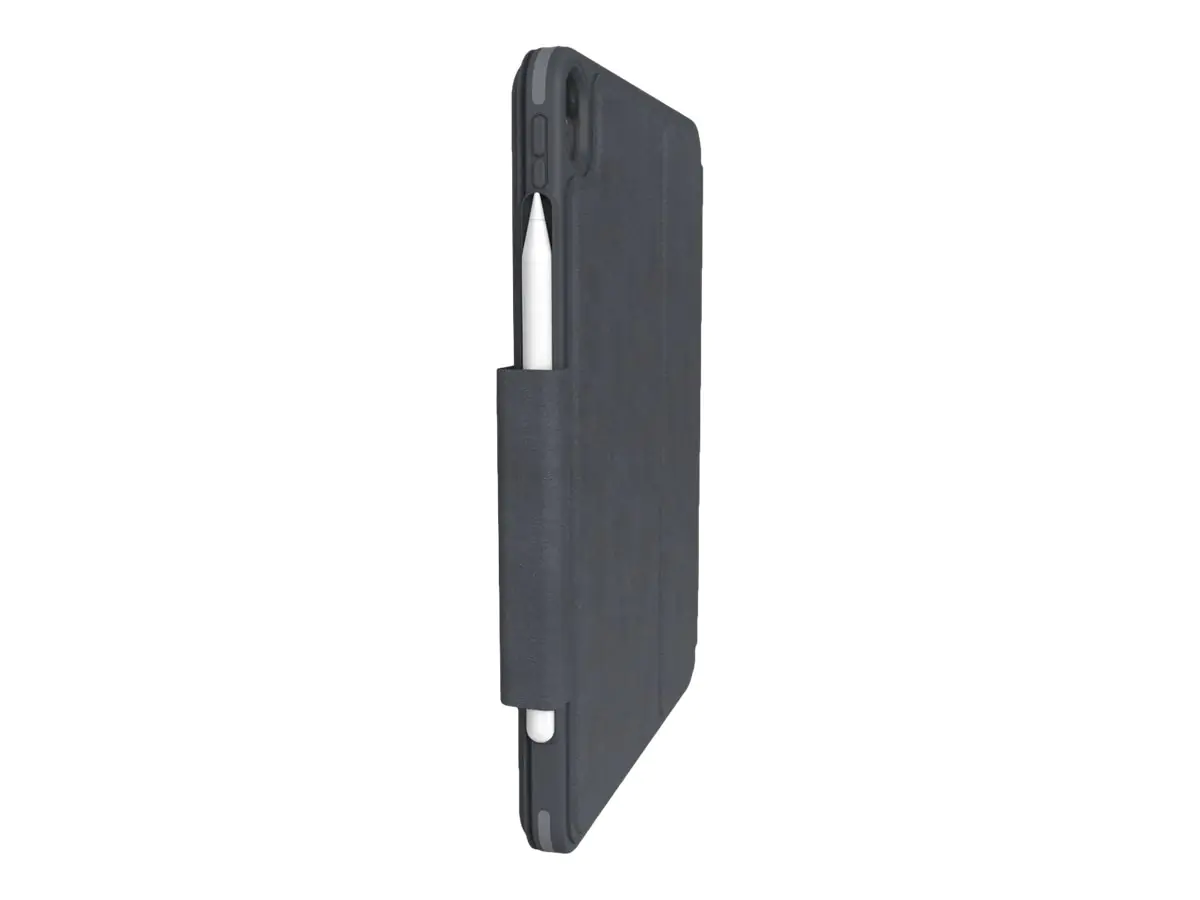 Zagg Pro Keys - Tastatur und Foliohülle - hintergrundbeleuchtet - Bluetooth - QWERTZ - Deutsch - Schwarz/Grau Tastatur, Schwarz/Grau Gehäuse - für Apple 10.2-inch iPad (7. Generation, 8. Generation)
