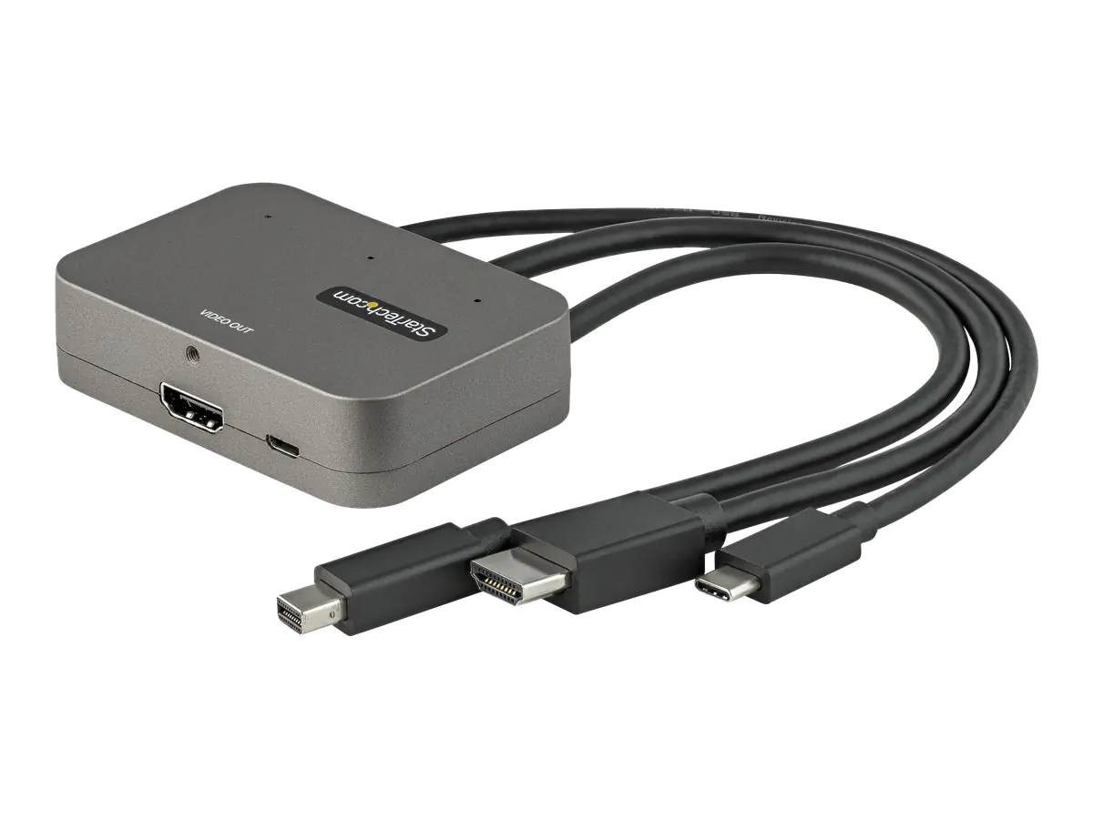 StarTech.com Videoadapter - Schwarz unterstützt 4K 60 Hz (3840 x 2160) - CDPHDMDP2HD