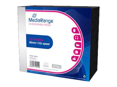 MEDIARANGE 10 x CD-R - 700 MB (80 Min) 52x MR205