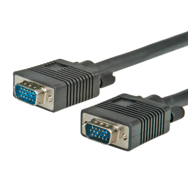 VALUE - VGA-Kabel - HD-15 (VGA) (M) zu HD-15 (VGA) (M) - 3 m - Daumenschrauben - Schwarz