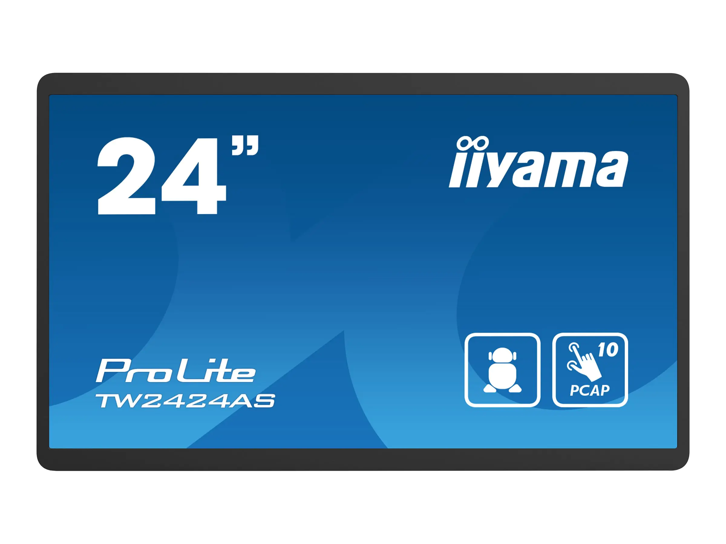 iiyama ProLite TW2424AS-B1 - LED-Monitor - 61 cm (24") (23.6" sichtbar) - feststehend - Touchscreen - 1920 x 1080 Full HD (1080p) @ 60 Hz - IPS - 1000:1 - 14 ms - HDMI - Lautsprecher - Schwarz, Matte