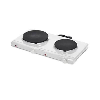 SEVERIN Kochplatte DK 1042 1.000/1.500W 2 elektrische Kochplatten Edelstahl weiß