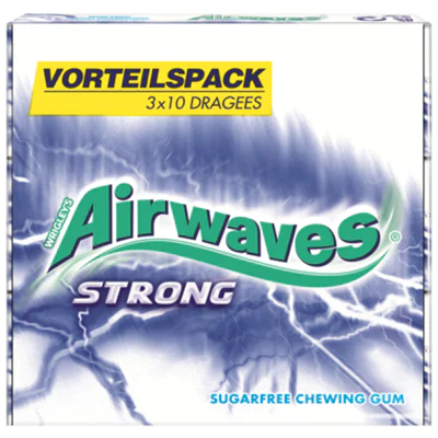 AIRWAVES® Kaugummi Strong 3 x 10 St./Pack.