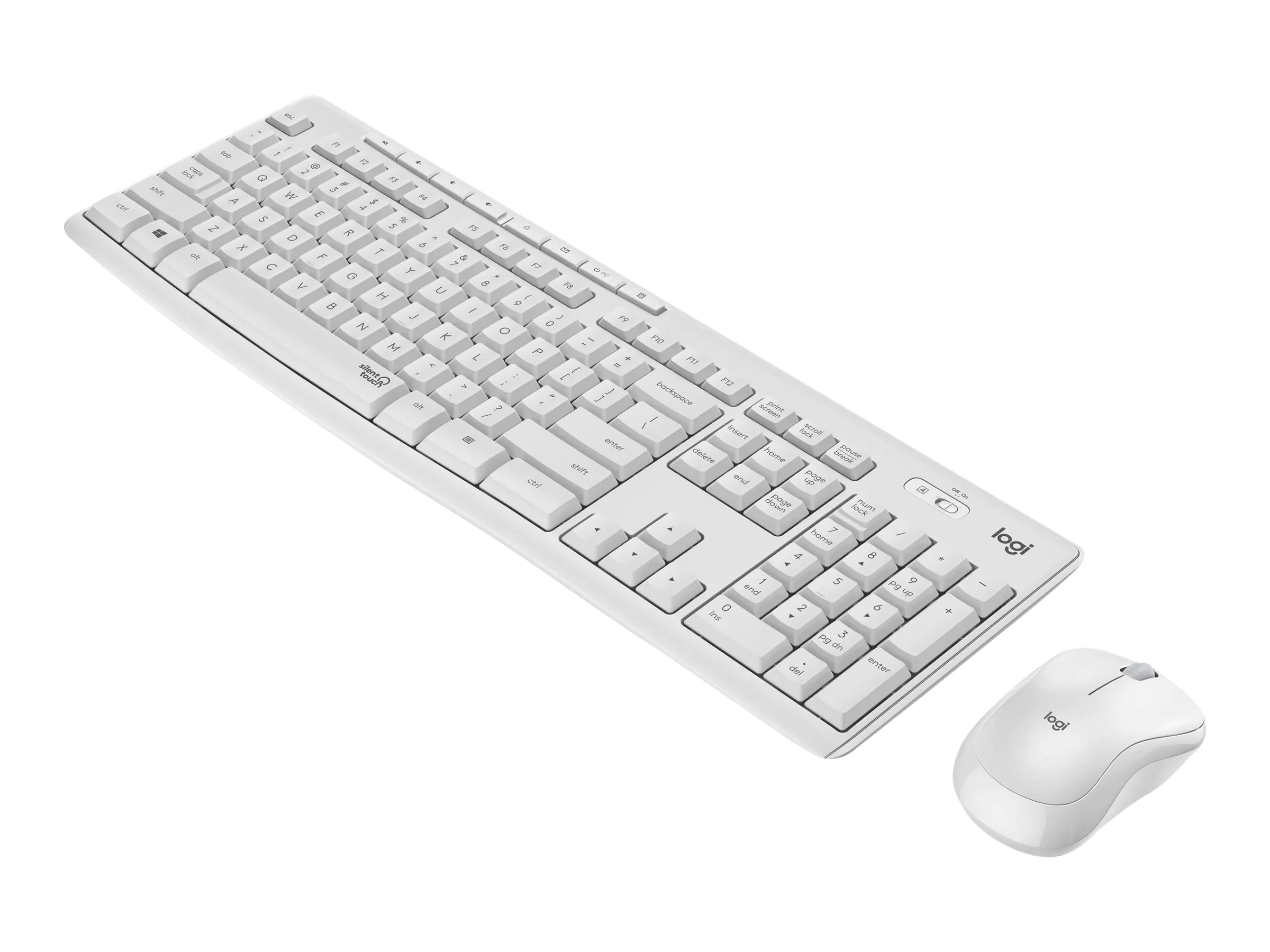 Logitech MK295 Silent - Tastatur-und-Maus-Set - kabellos - 2.4 GHz - QWERTZ - Deutsch - Off White