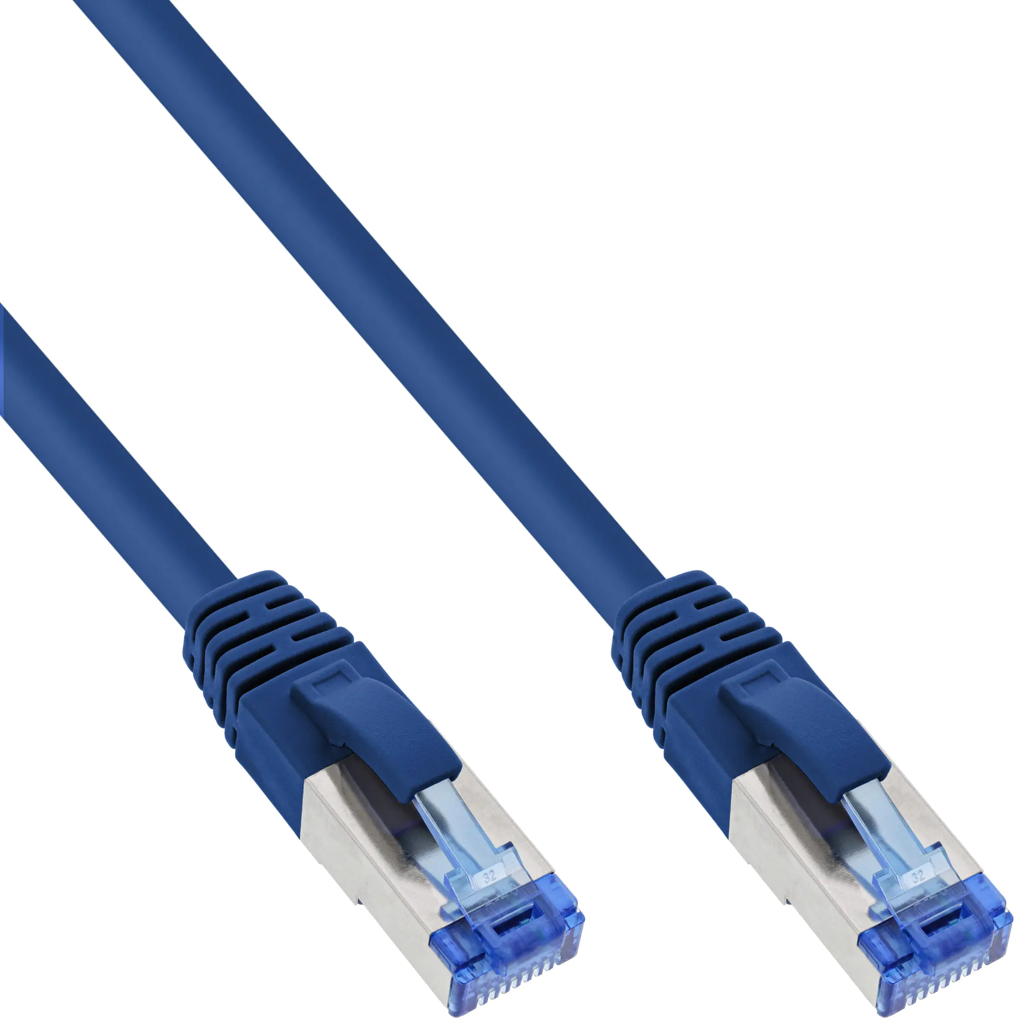InLine 70er B-Pack Patchkabel - S/FTP - Cat.6A - halogenfrei - CU blau 1m
