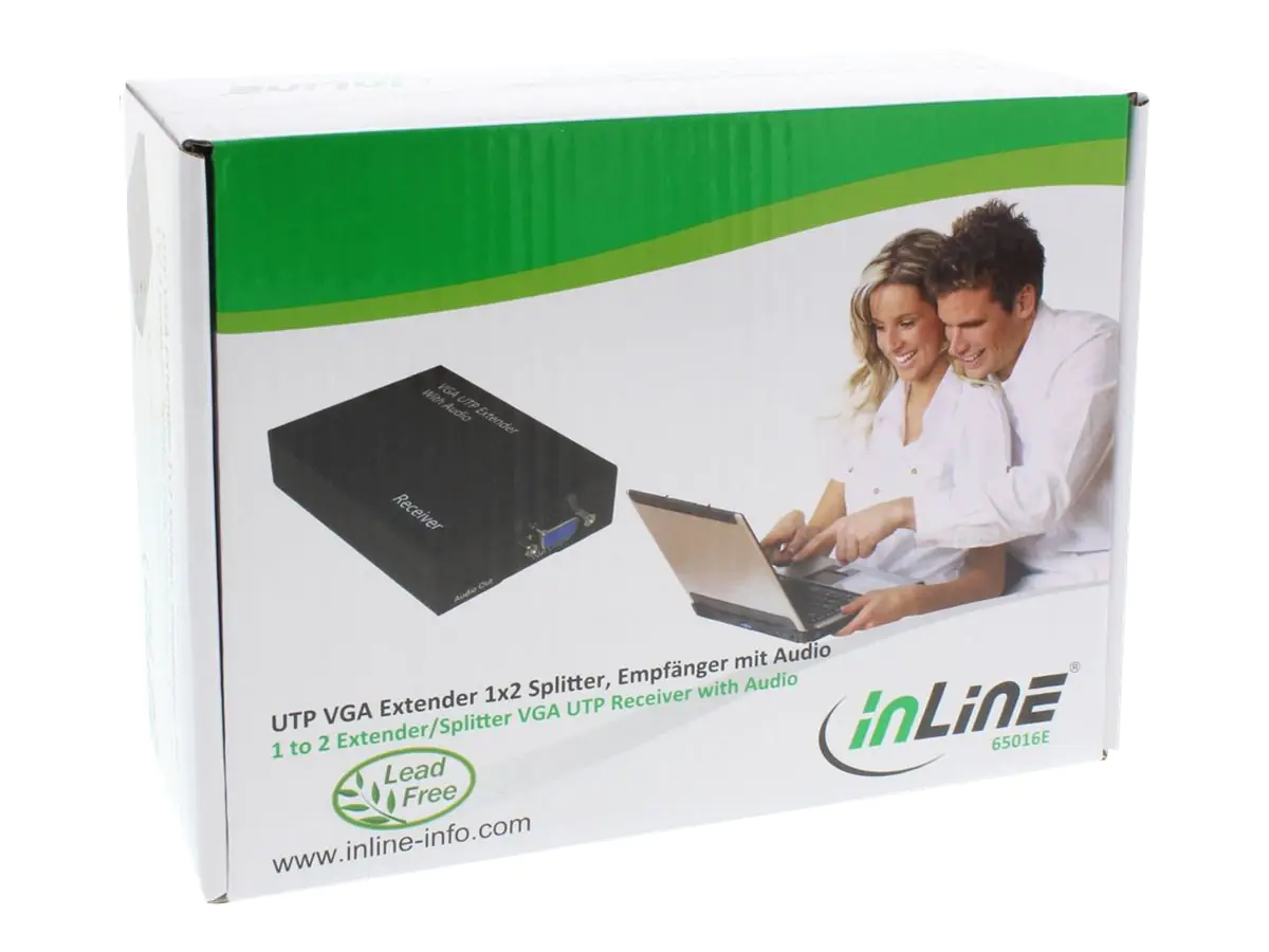 InLine VGA + Audio Extender Receiver - Erweiterung für Video/Audio - Empfänger - bis zu 300 m