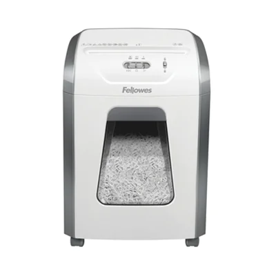 Fellowes® Aktenvernichter Powershred® 15C P-4 Papier, Heftklammer, Büroklammern, Kreditkarten Partikelschnitt weiß