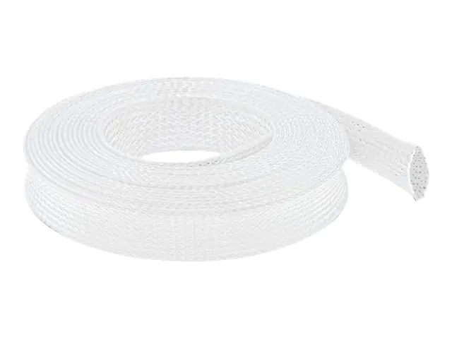 Delock Braided Sleeving stretchable - Expandierbare geflochtene Ummantelung - 5 m - weiß