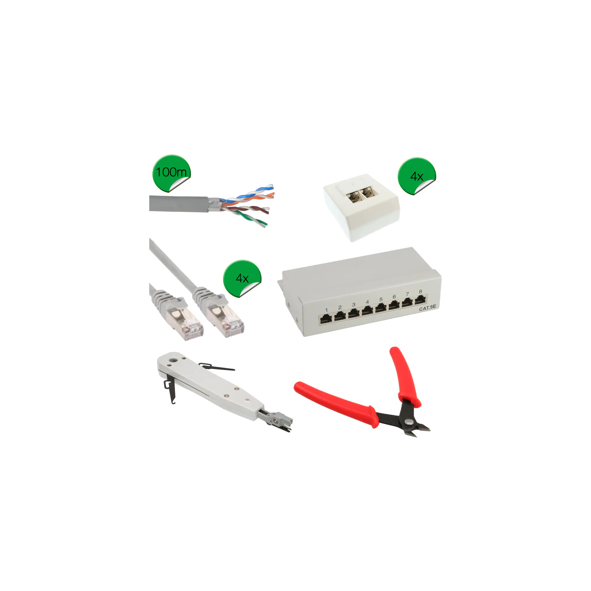 InLine - Speicher-Installationskit - CAT 5e
