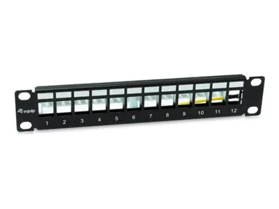 Equip Patch Panel - Rack montierbar - RAL 9005, Schwarz - 1U - 25.4 cm (10")