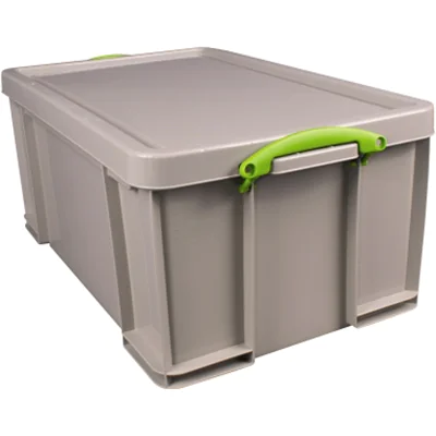 Really Useful Box Aufbewahrungsbox Recycling 71 x 31 x 44 cm (B x H x T) DIN A4 64l Polypropylen, 100 % recycelt taubengrau