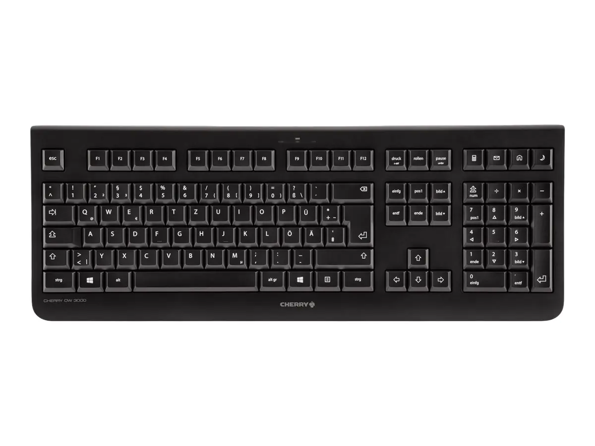 CHERRY DW 3000 - Tastatur-und-Maus-Set - kabellos - 2.4 GHz - Tschechisch/Slowakish - Tastenschalter: CHERRY LPK - Schwarz