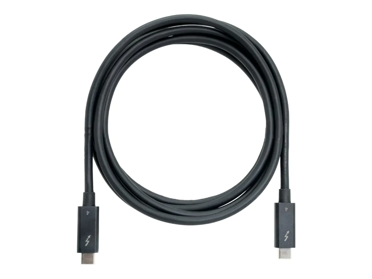 QNAP CAB-TBT4-2M - USB-Kabel - 24 pin USB-C (M) zu 24 pin USB-C (M) - Thunderbolt 4 - 2 m - aktiv, bis zu 40 Gbps Datentransferrate