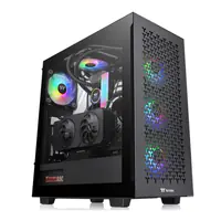 Thermaltake V Series V350 TG ARGB Air - Mid tower - ATX - Seitenteil mit Fenster (gehärtetes Glas) - keine Spannungsversorgung (PS2) - Schwarz - USB/Audio