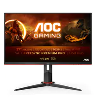 AOC Gaming 27G2SU/BK - LED-Monitor - Gaming - 68.6 cm (27") - 1920 x 1080 Full HD (1080p) @ 165 Hz - VA - 350 cd/m² - 1 ms - 2xHDMI, DisplayPort - Lautsprecher