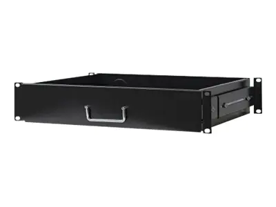 Intellinet 19" Drawer Shelf, 2U, Shelf Depth 350mm, Max 30kg, Black, Three Year Warranty - Rack Storage Drawer - RAL 9005, Schwarz - 2U - 48.3 cm (19") 714938