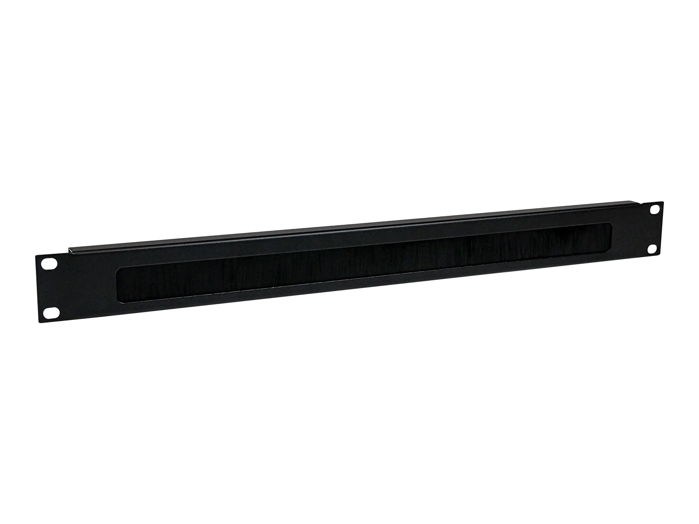 StarTech.com 1 HE Rackblende mit Bürste zur Kabeldurchführung - Kabelführungsplatte für Schaltschrank - Schwarz - 1U - 48.3 cm (19") CMBRUSH1U